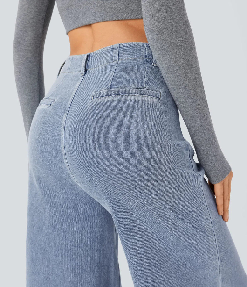 Nicole | Comfortabele &amp; Casual Broek Met Wijde Pijpen