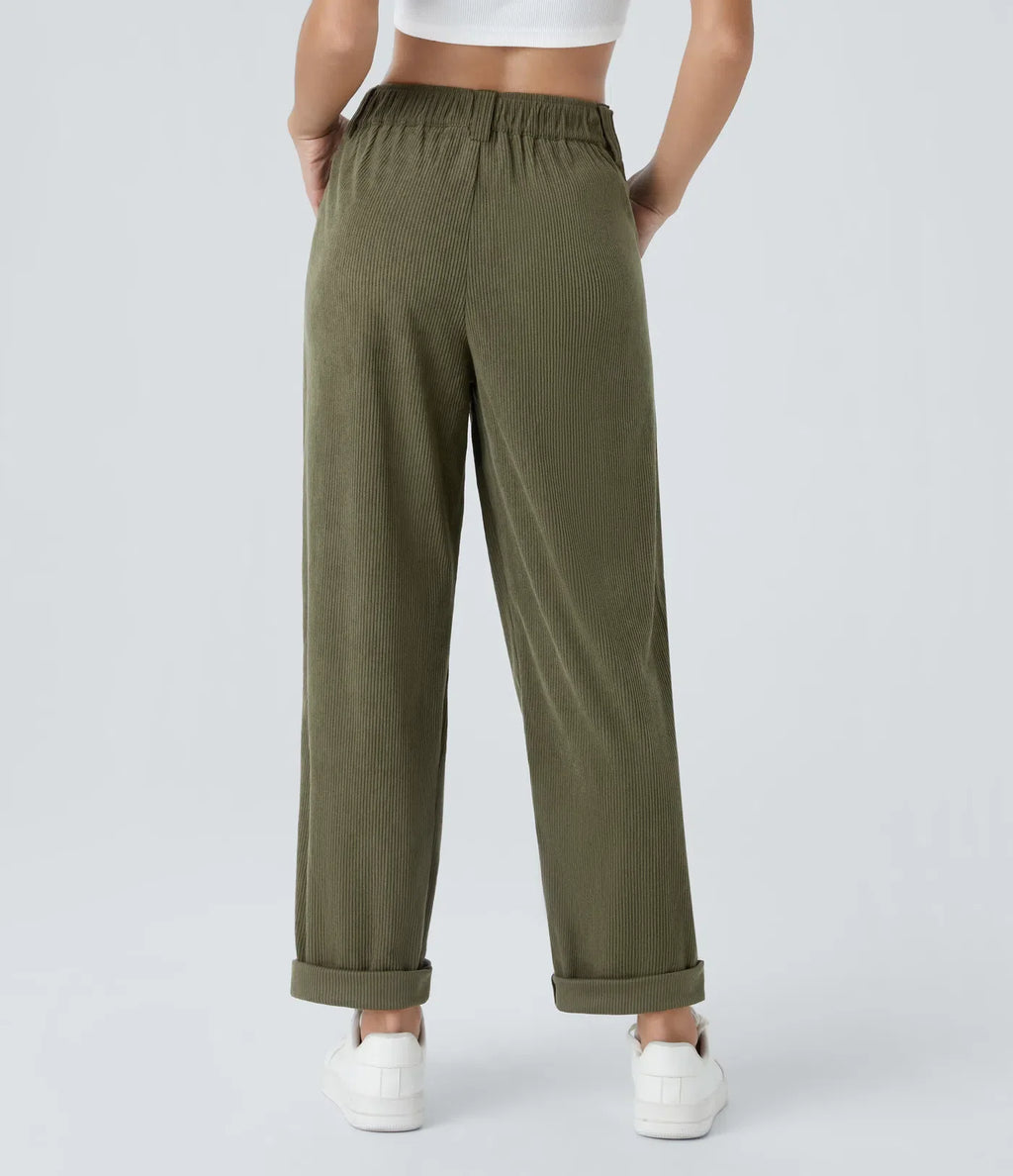 Annette | Comfortabele Broek Met Middelhoge Taille, Ritssluiting Et Zijzakken