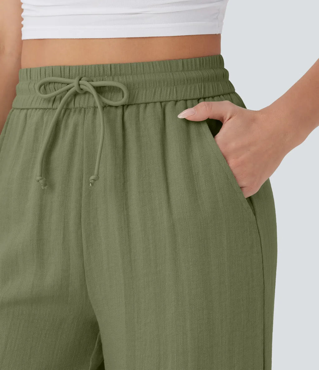 Lisa | Comfortabele &amp; Luchtige Linnen Broek met Elegante Pijpen | 1+1 Free