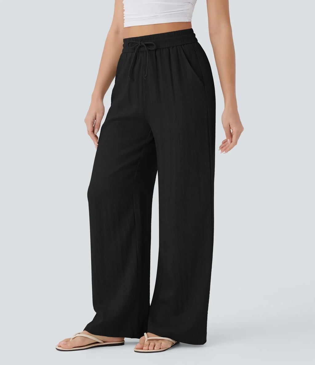 Lisa | Comfortabele &amp; Luchtige Linnen Broek met Elegante Pijpen | 1+1 Free