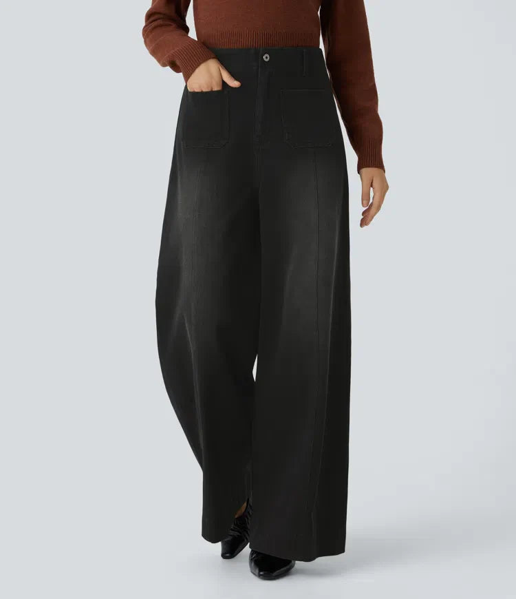 Nicole | Comfortabele &amp; Casual Broek Met Wijde Pijpen