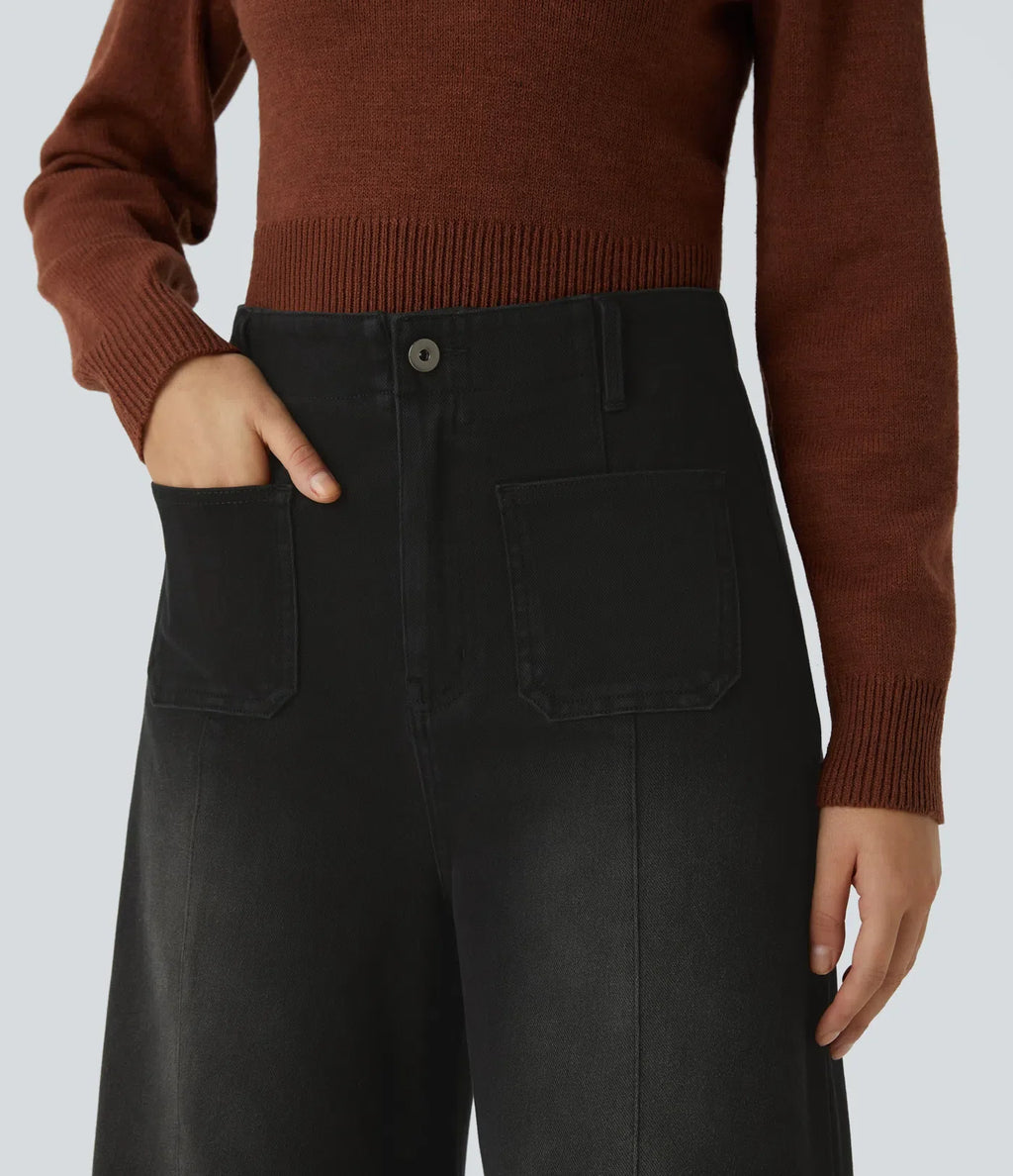 Nicole | Comfortabele &amp; Casual Broek Met Wijde Pijpen