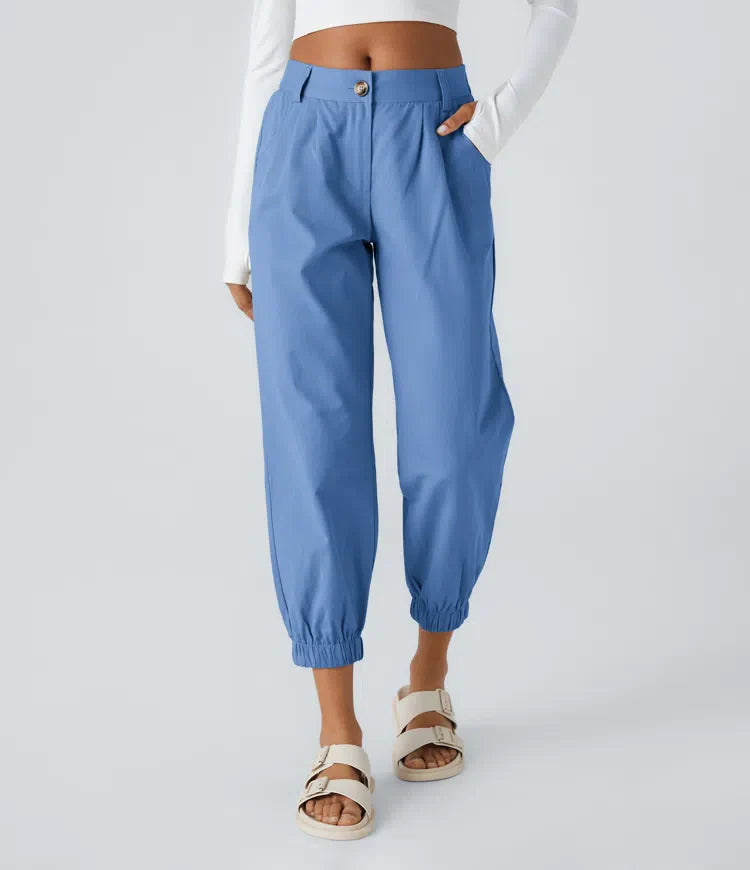 Marianne | Katoenen Broek avec Knopen, Rits et Praktische Zakken