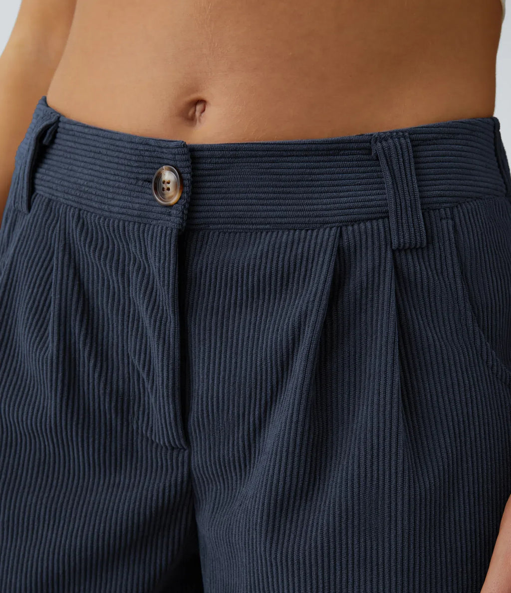 Annette | Comfortabele Broek Met Middelhoge Taille, Ritssluiting Et Zijzakken