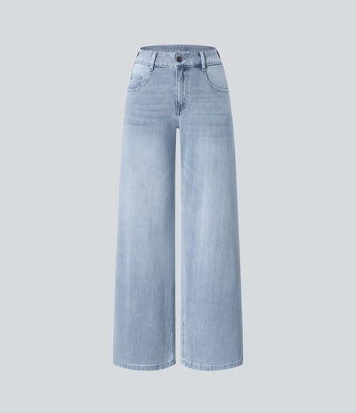 Linda | Comfortabele Jeans Met Handige Ritszakken & Losvallende Elegante Pijpen
