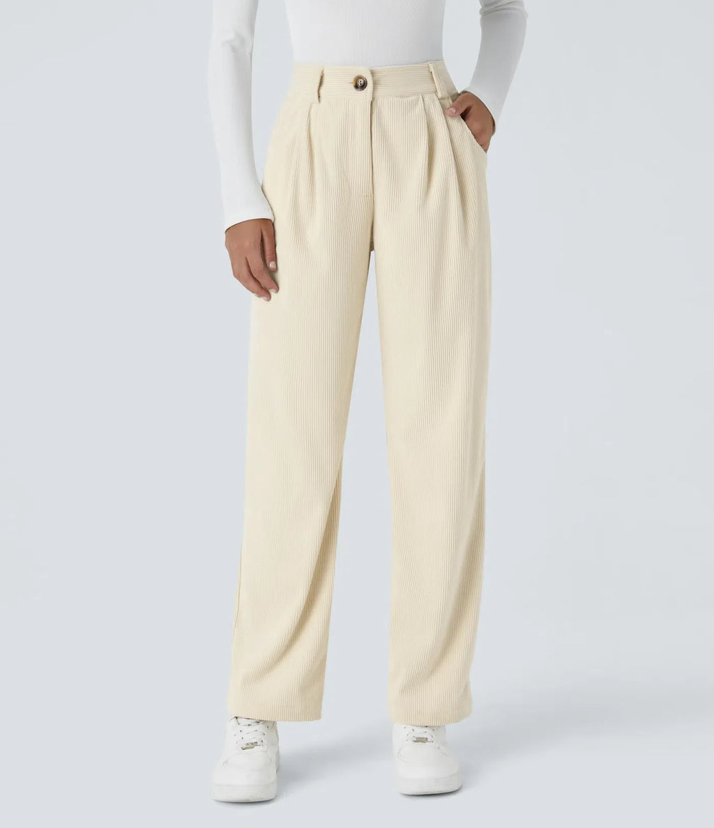 Annette | Comfortabele Broek Met Middelhoge Taille, Ritssluiting Et Zijzakken