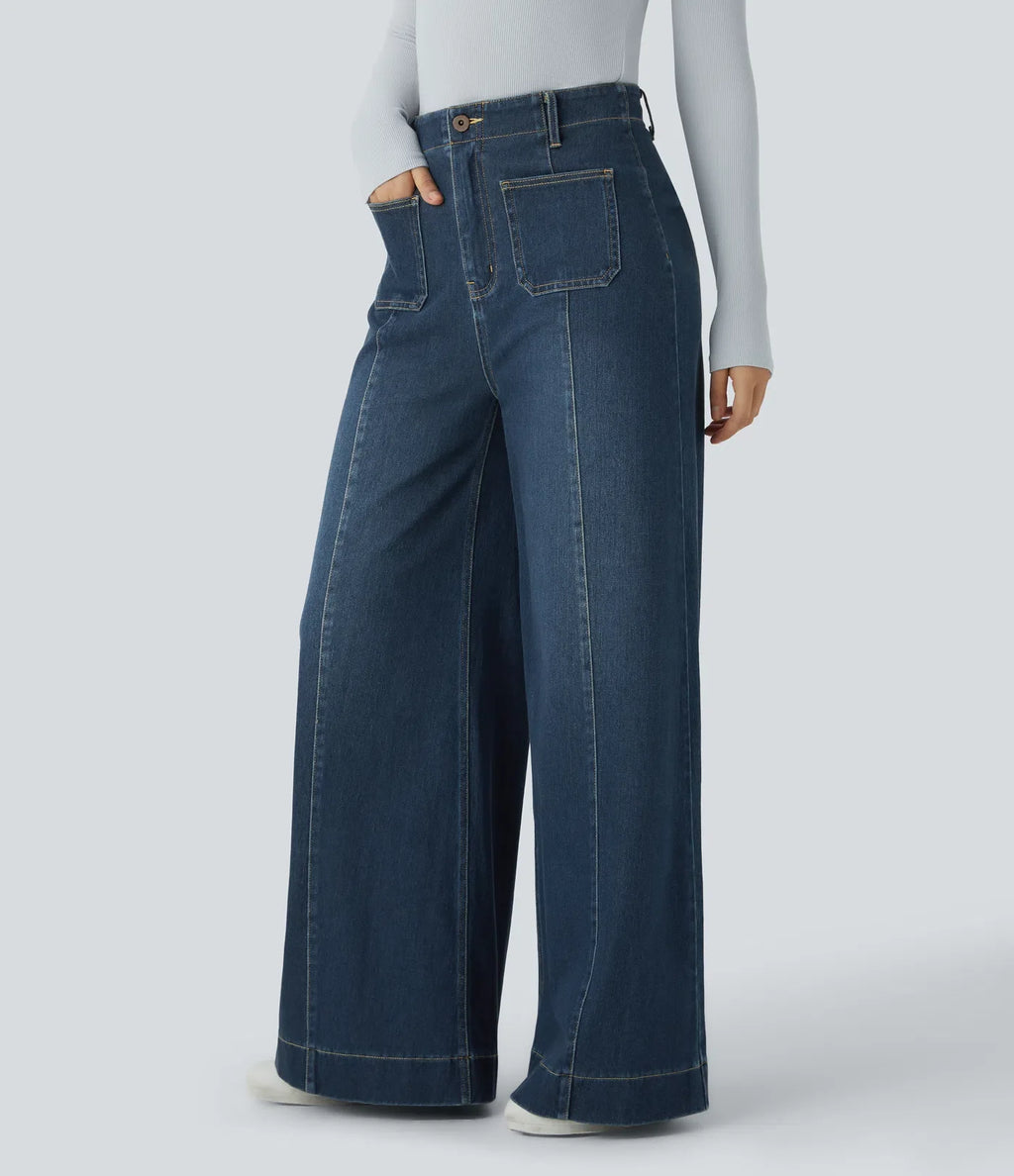 Nicole | Comfortabele &amp; Casual Broek Met Wijde Pijpen