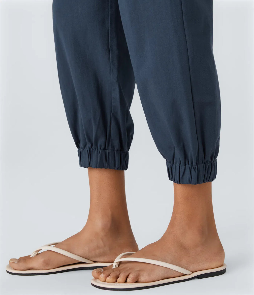 Marianne | Katoenen Broek avec Knopen, Rits et Praktische Zakken