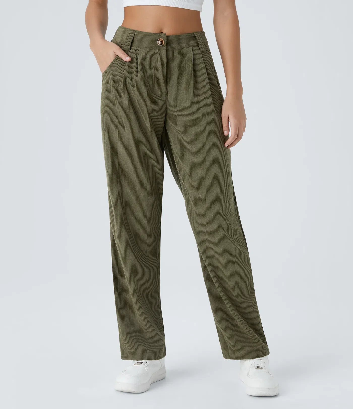 Annette | Comfortabele Broek Met Middelhoge Taille, Ritssluiting Et Zijzakken