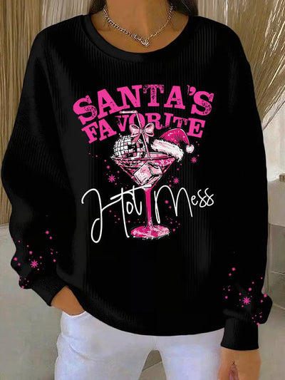 Noa - Kersttrui met feestelijke print