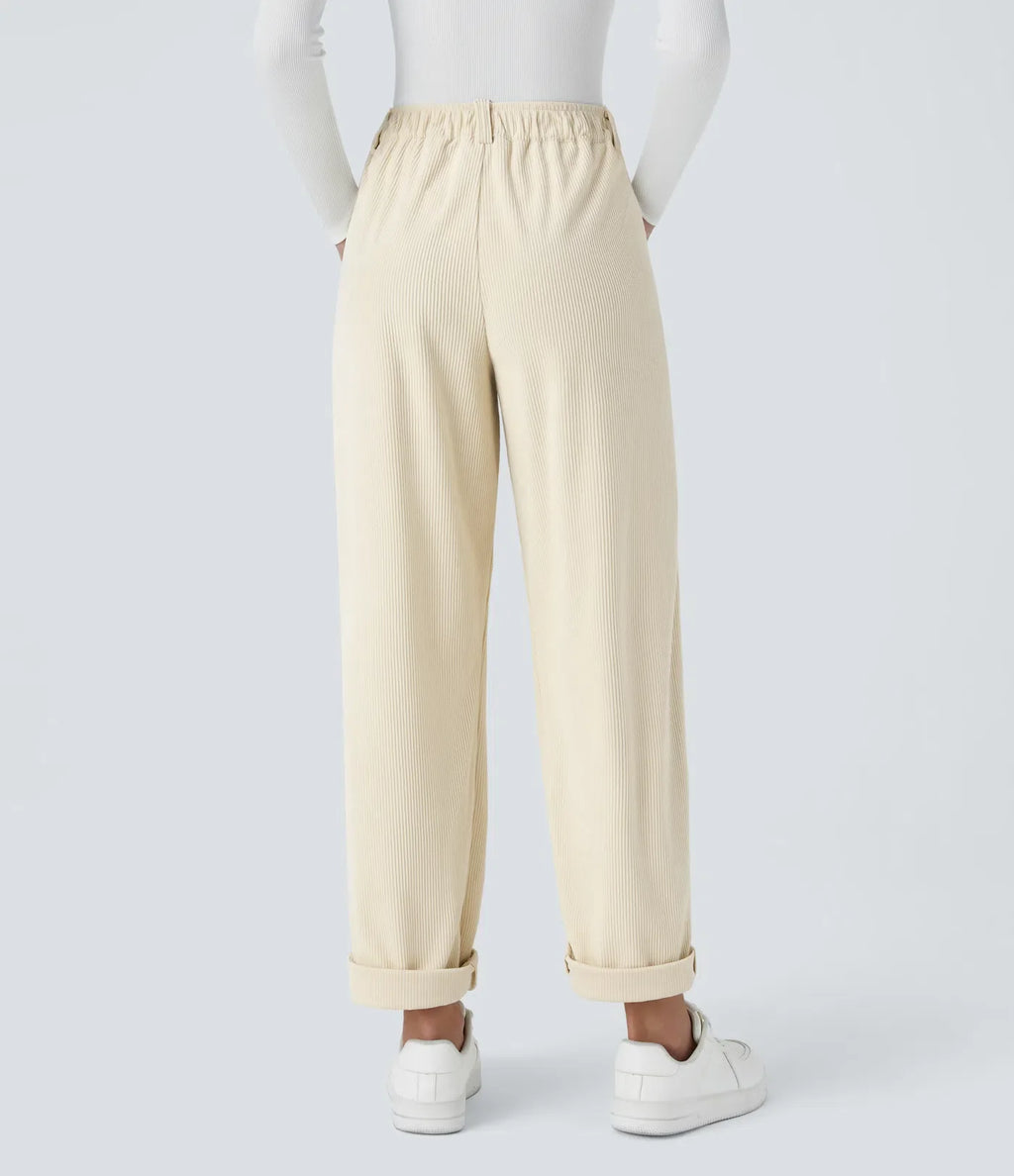 Annette | Comfortabele Broek Met Middelhoge Taille, Ritssluiting Et Zijzakken