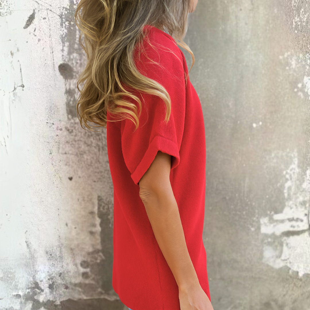 Diana™ | Elegant round neck blouse