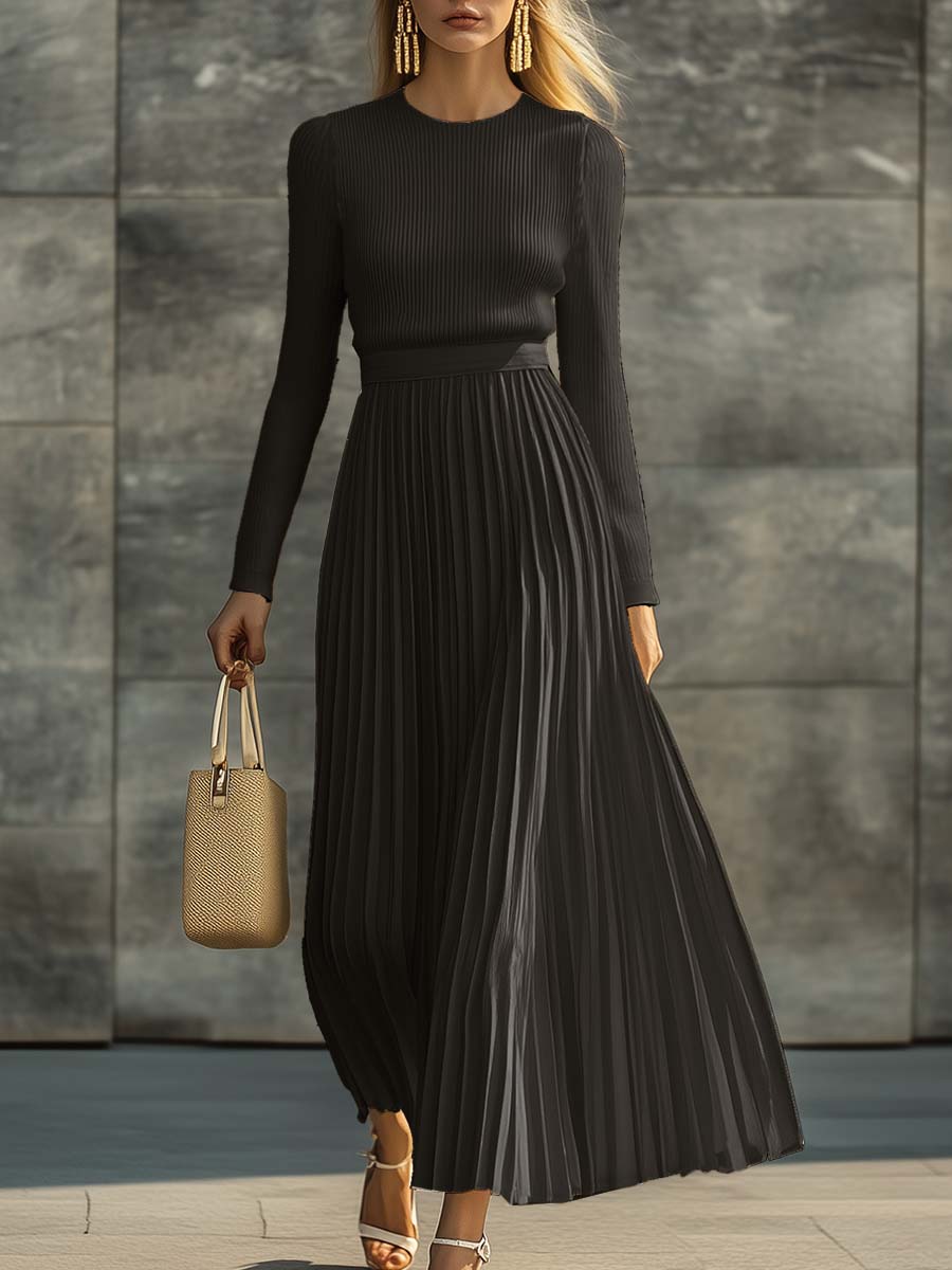 Charlotte | Robe décontractée en satin tricoté