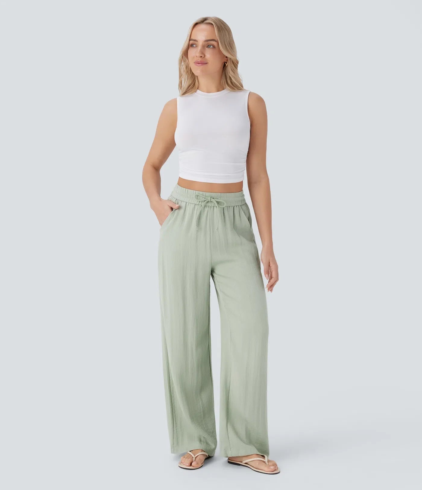 Lisa | Comfortabele &amp; Luchtige Linnen Broek met Elegante Pijpen | 1+1 Free