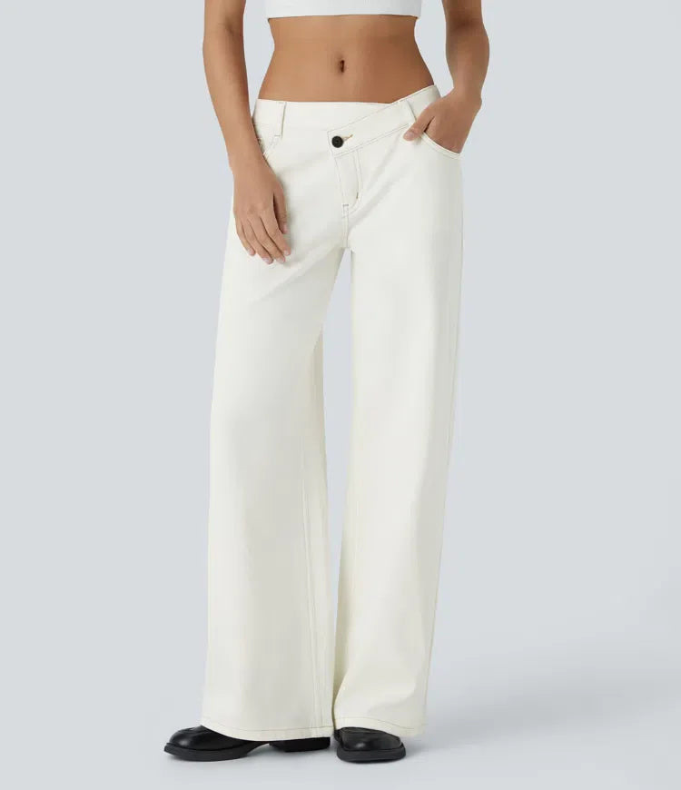 Sophia | Comfortabele Wide Leg Jeans Met Elegante Pasvorm &amp; Handige Ritszakken