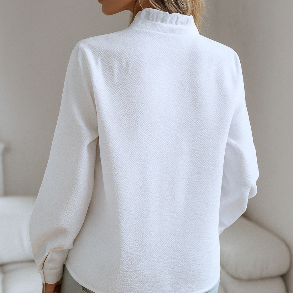 Laura™ | Luxurious blouse with fringes