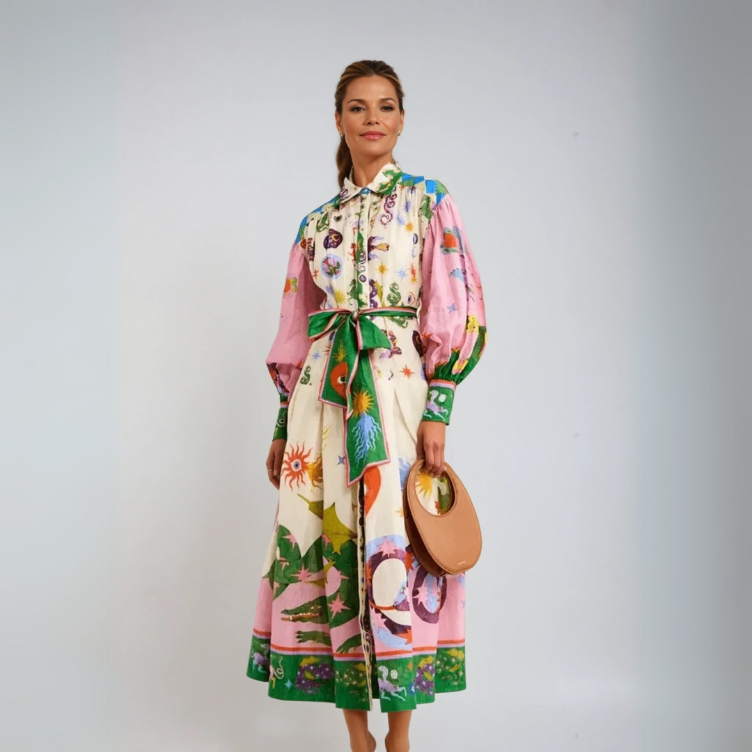 Dorthe™ | Elegantní Italské Maxi Šaty