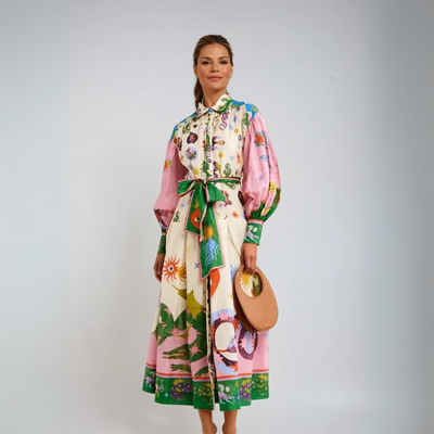 Dorthe™ | Elegantní Italské Maxi Šaty