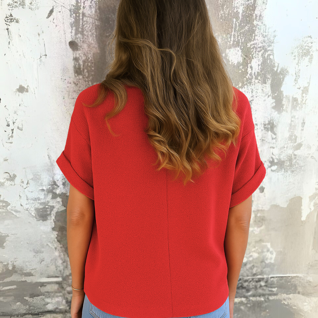 Diana™ | Elegant round neck blouse