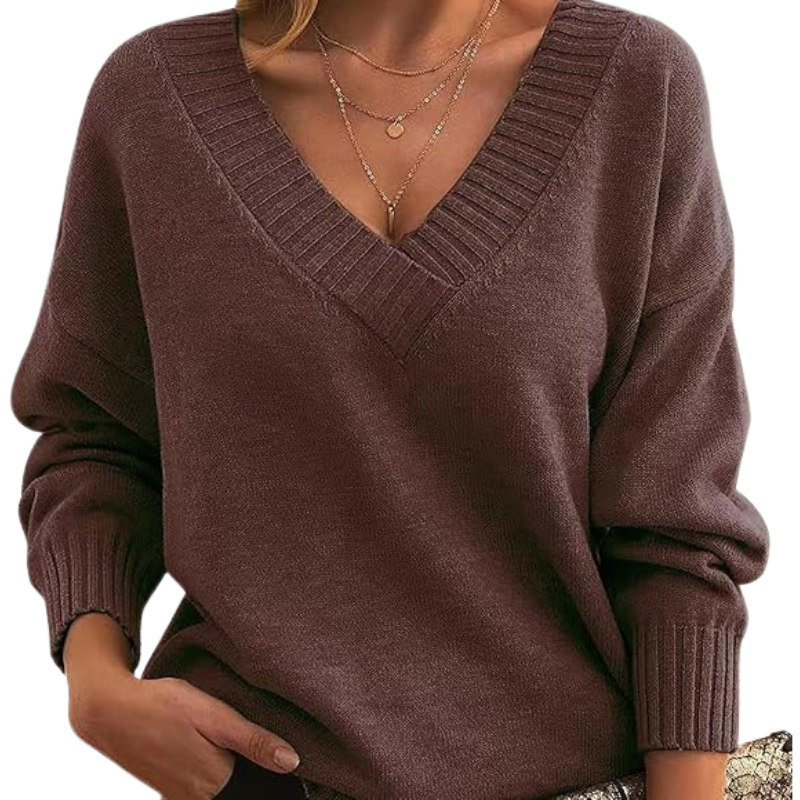 Luxe cashmere sweater with V-neck Perfect for everyday use