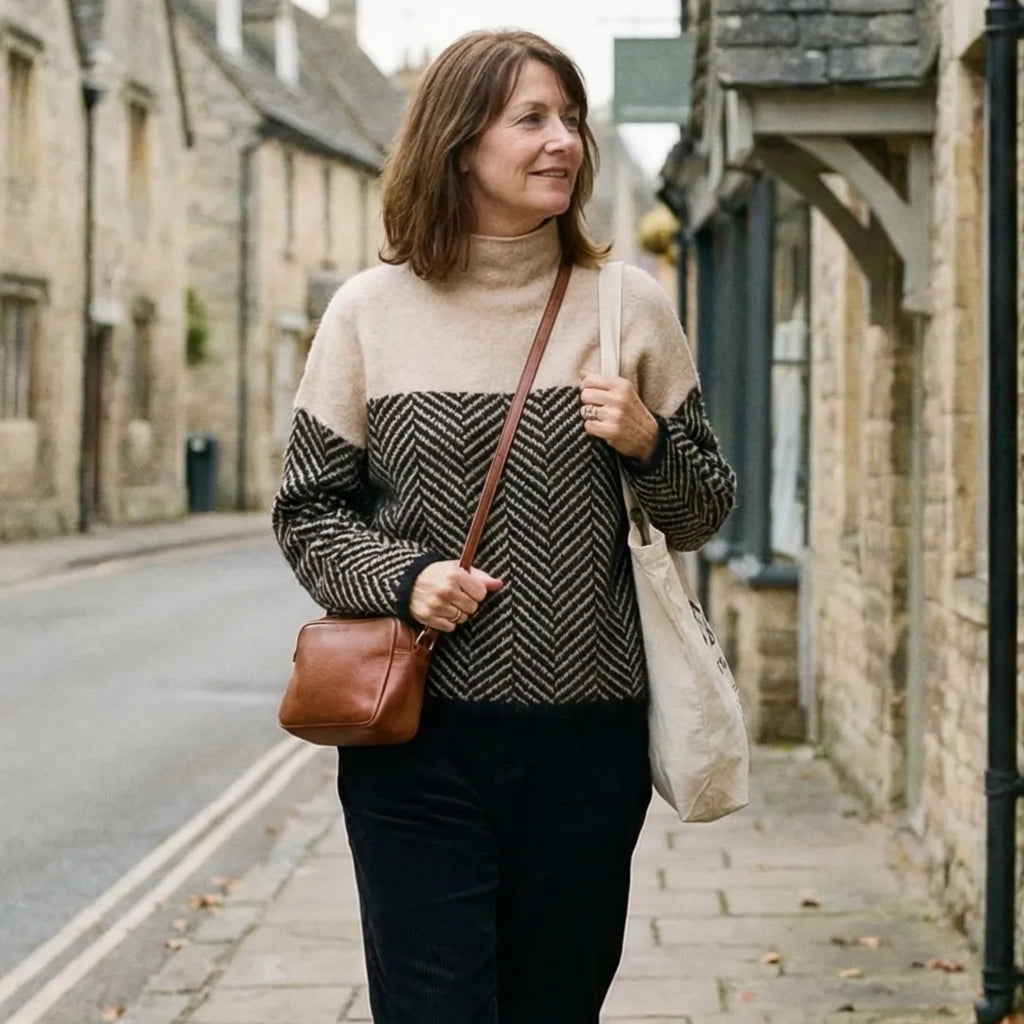 Pénélope | Pull en maille à chevrons 