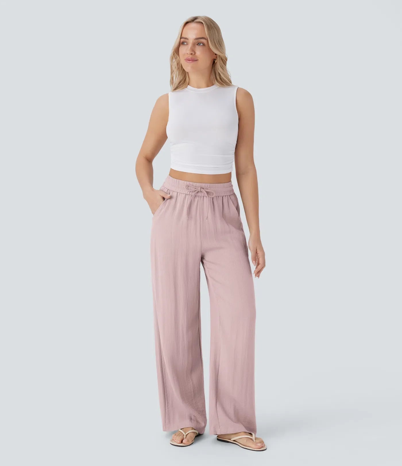 Lisa | Comfortabele &amp; Luchtige Linnen Broek met Elegante Pijpen | 1+1 Free