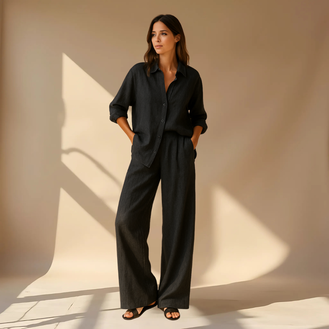 AMÉLIE™ | TWO-PIECE SET – SHIRT &amp; PANTS