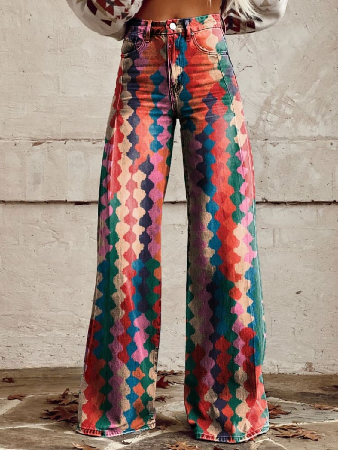 Island | Retro Rainbow Palazzo pants