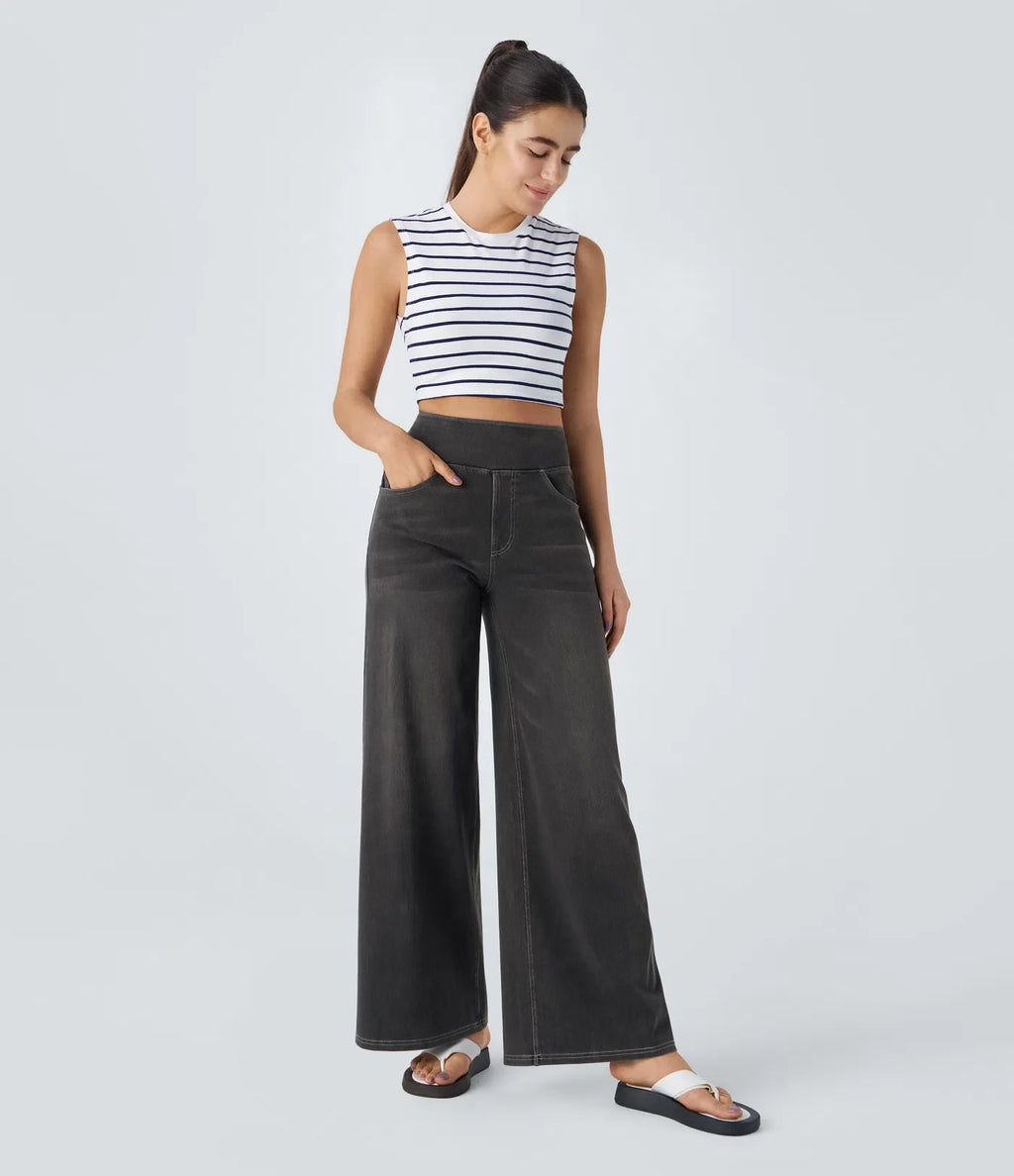 Eve | Comfortabele &amp; Elastische Broek Met Hoge Taille