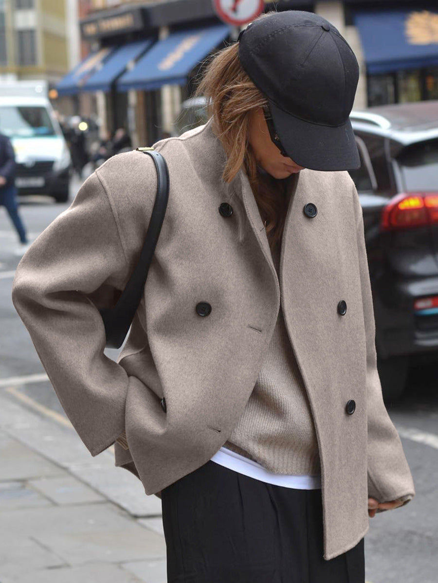 ZUZANA | Wool coat with V-neck