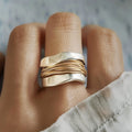 Bague en fil d'or et d'argent 
