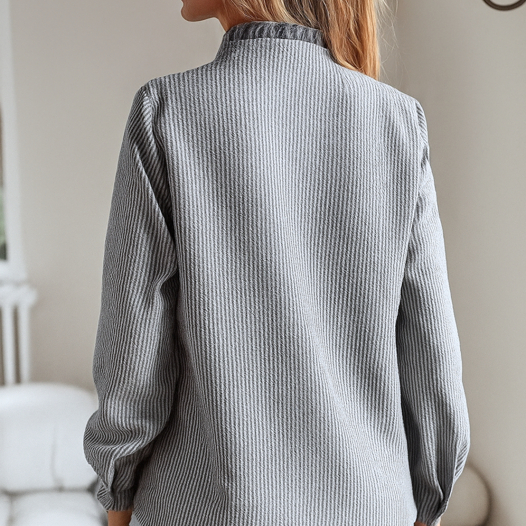 Laura™ | Luxurious blouse with fringes