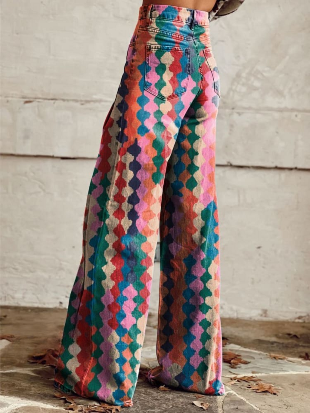 Island | Retro Rainbow Palazzo pants