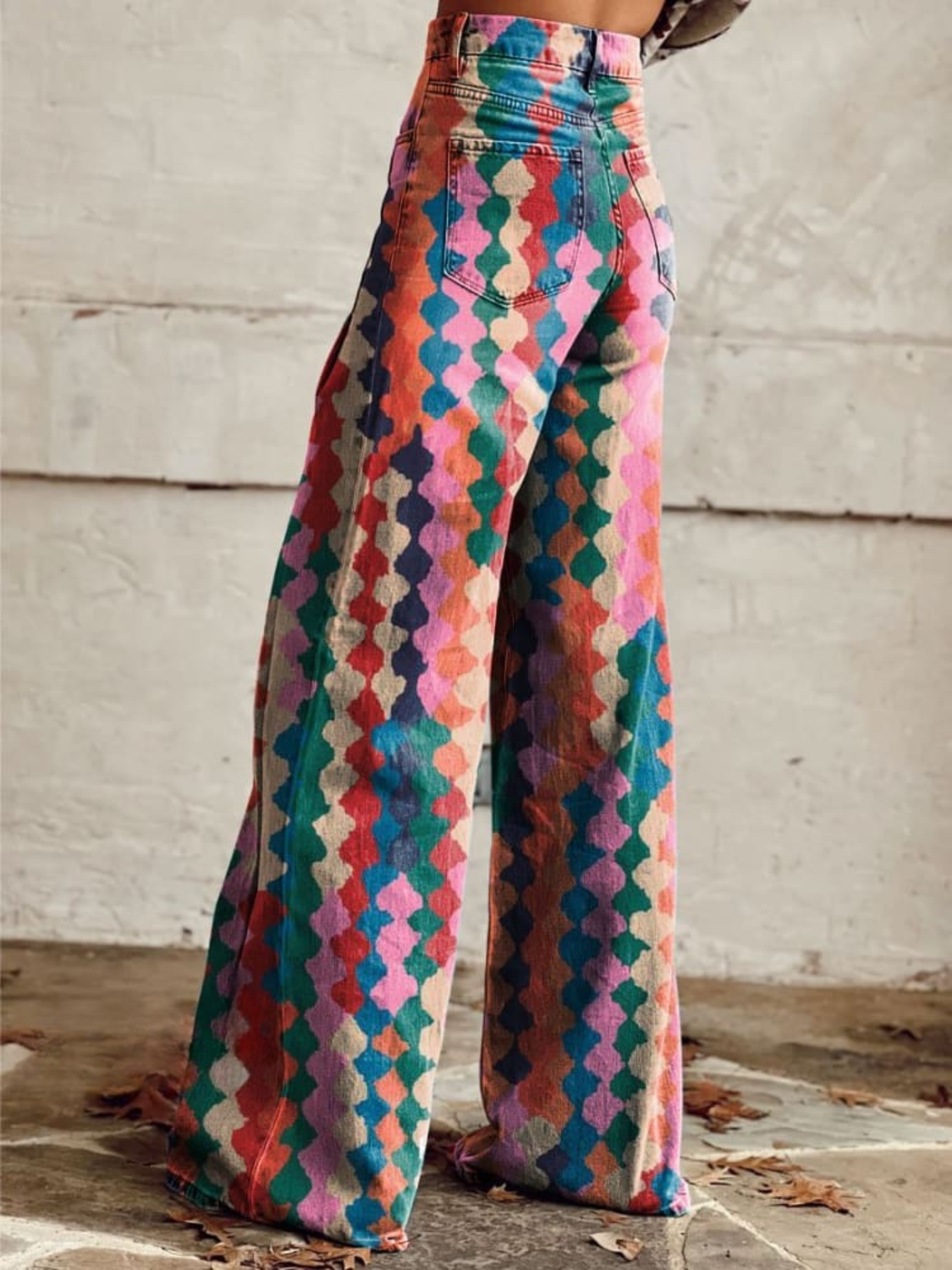 Island | Retro Rainbow Palazzo pants