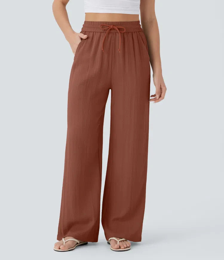 Lisa | Comfortabele &amp; Luchtige Linnen Broek met Elegante Pijpen | 1+1 Free