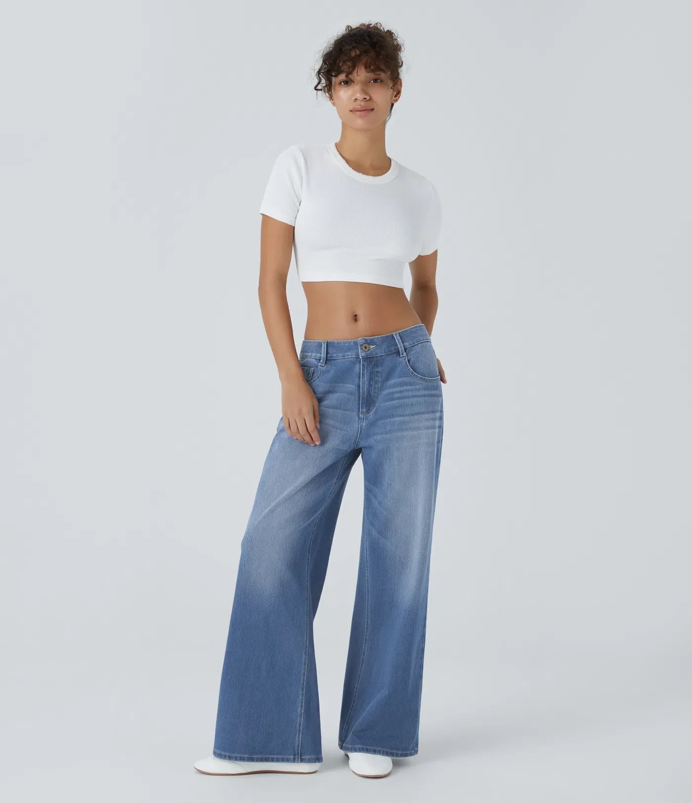 Linda | Comfortabele Jeans Met Handige Ritszakken &amp; Losvallende Elegante Pijpen