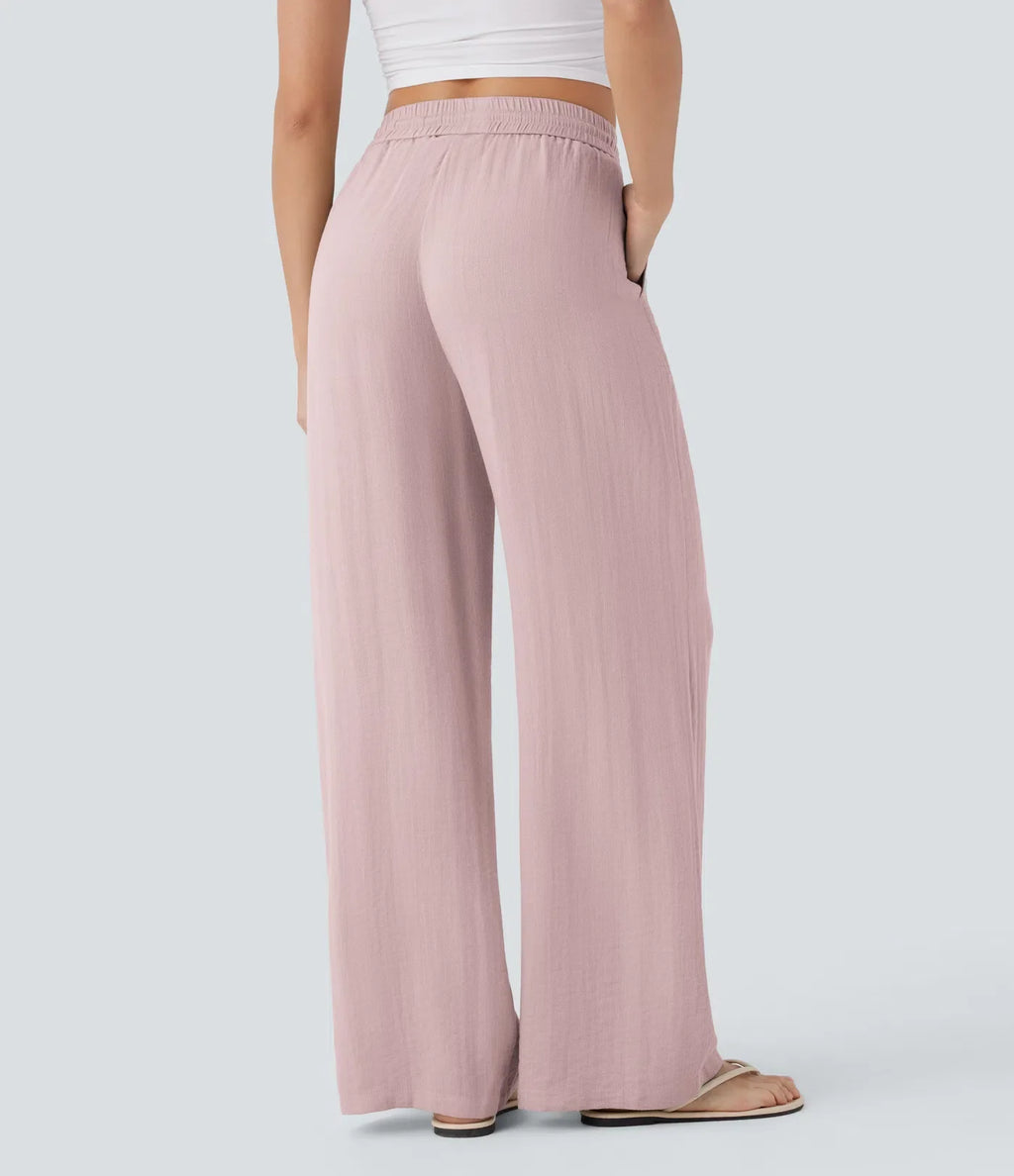 Lisa | Comfortabele &amp; Luchtige Linnen Broek met Elegante Pijpen | 1+1 Free