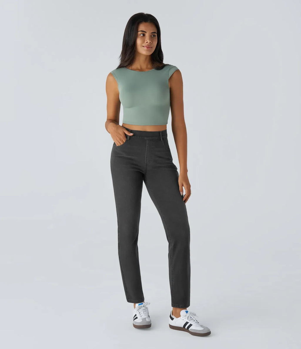 Lotte | Elastische &amp; Comfortabele Broek Met Hoge Taille