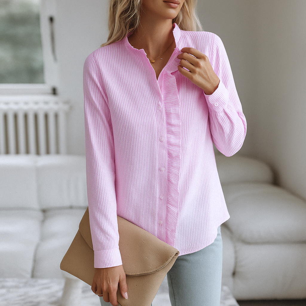 Laura™ | Luxurious blouse with fringes