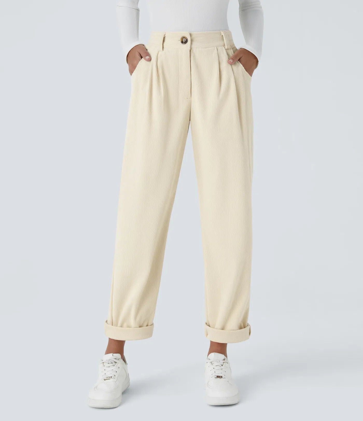 Annette | Comfortabele Broek Met Middelhoge Taille, Ritssluiting Et Zijzakken