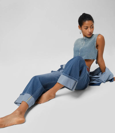 Manouk | Wijde Jeans Met Hoge Taille & Comfortabele Fit