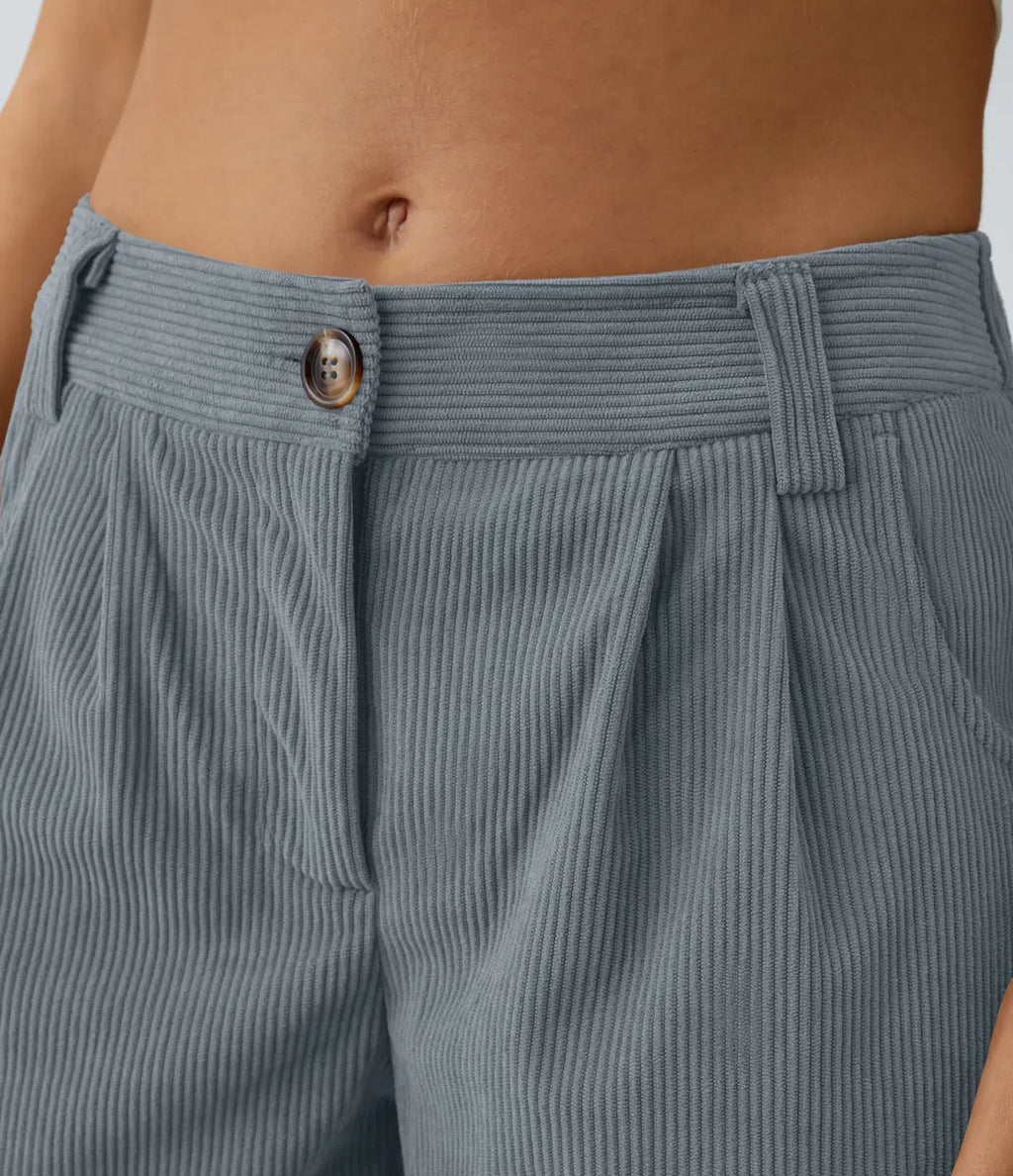 Annette | Comfortabele Broek Met Middelhoge Taille, Ritssluiting Et Zijzakken