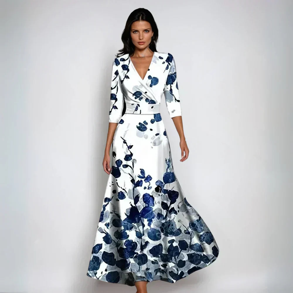 Emily™ | Robe portefeuille élégante à fleurs