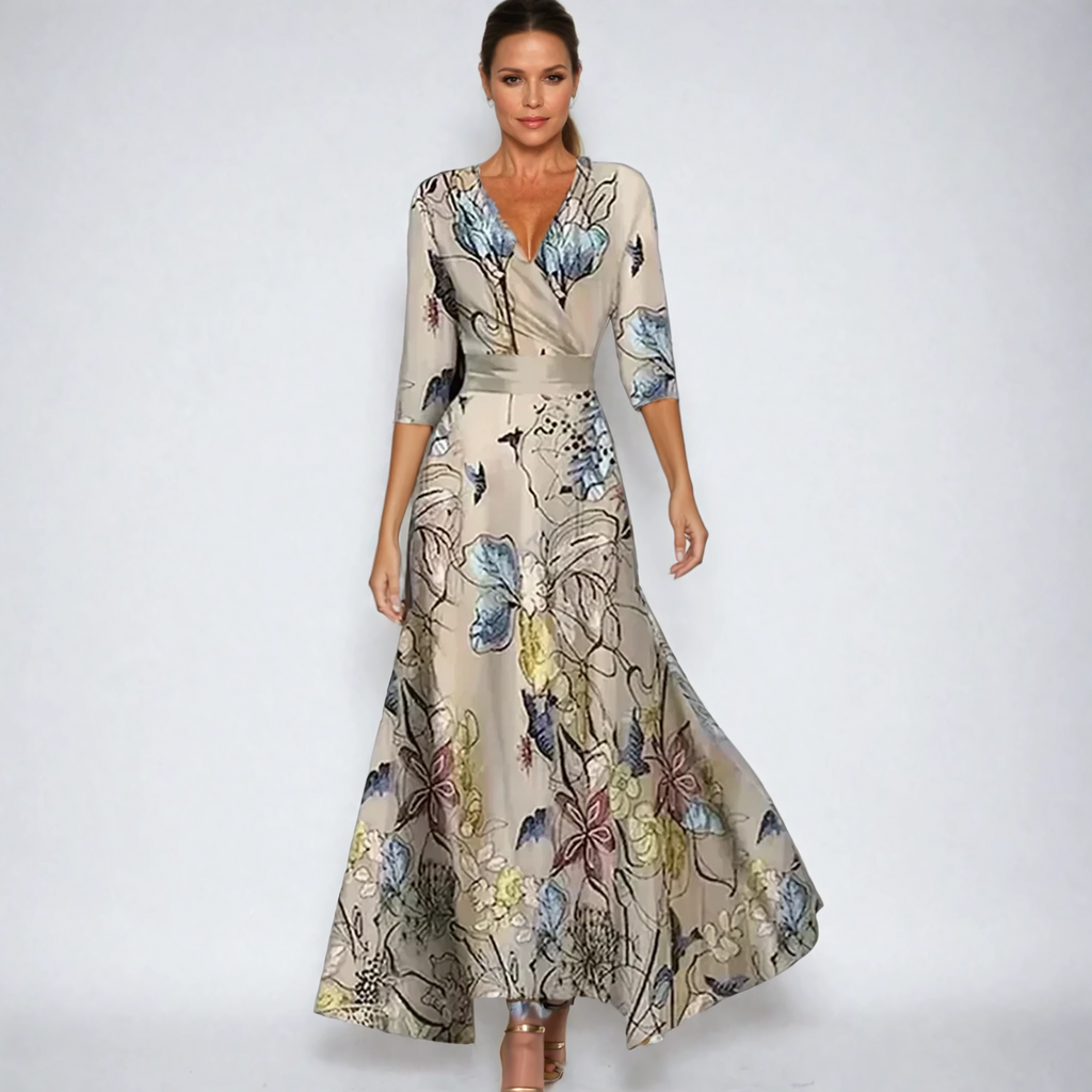Emily™ | Robe portefeuille élégante à fleurs