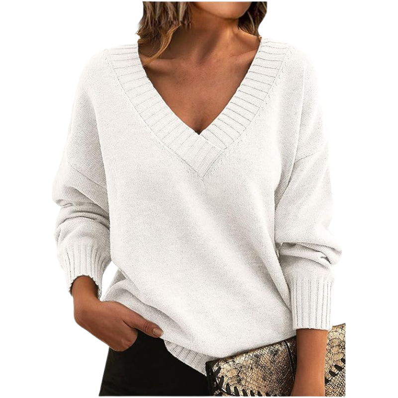 Luxe cashmere sweater with V-neck Perfect for everyday use