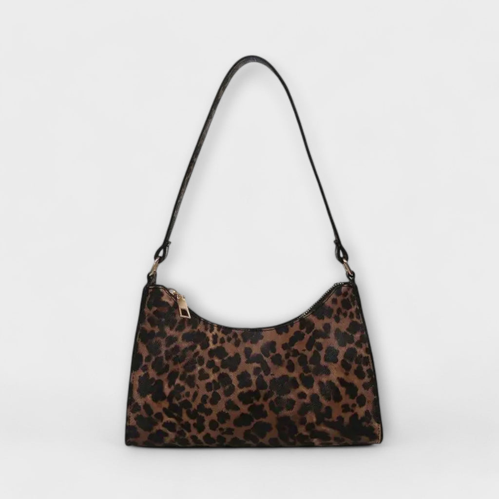 Sac bandoulière style français à imprimé léopard