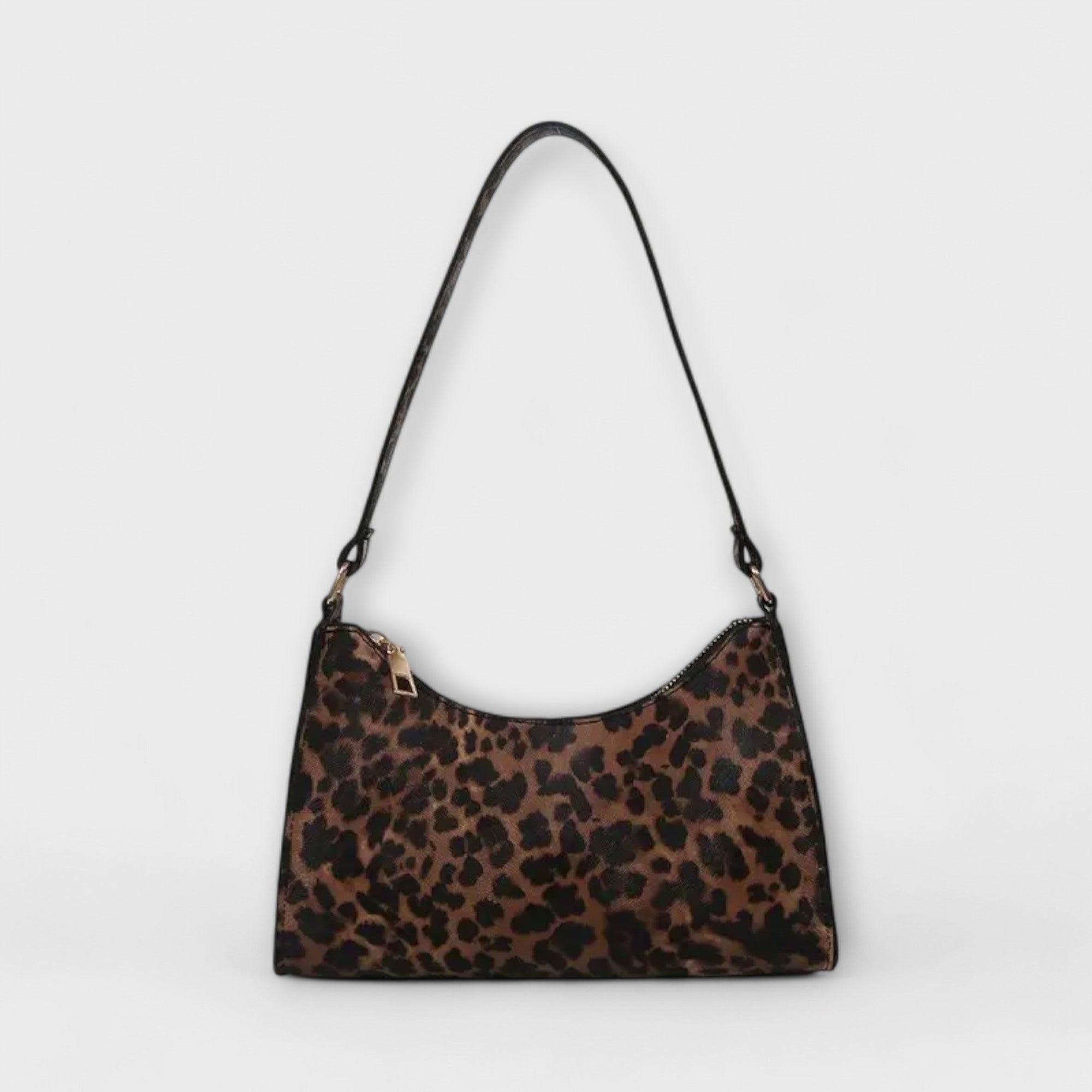 Sac bandoulière style français à imprimé léopard