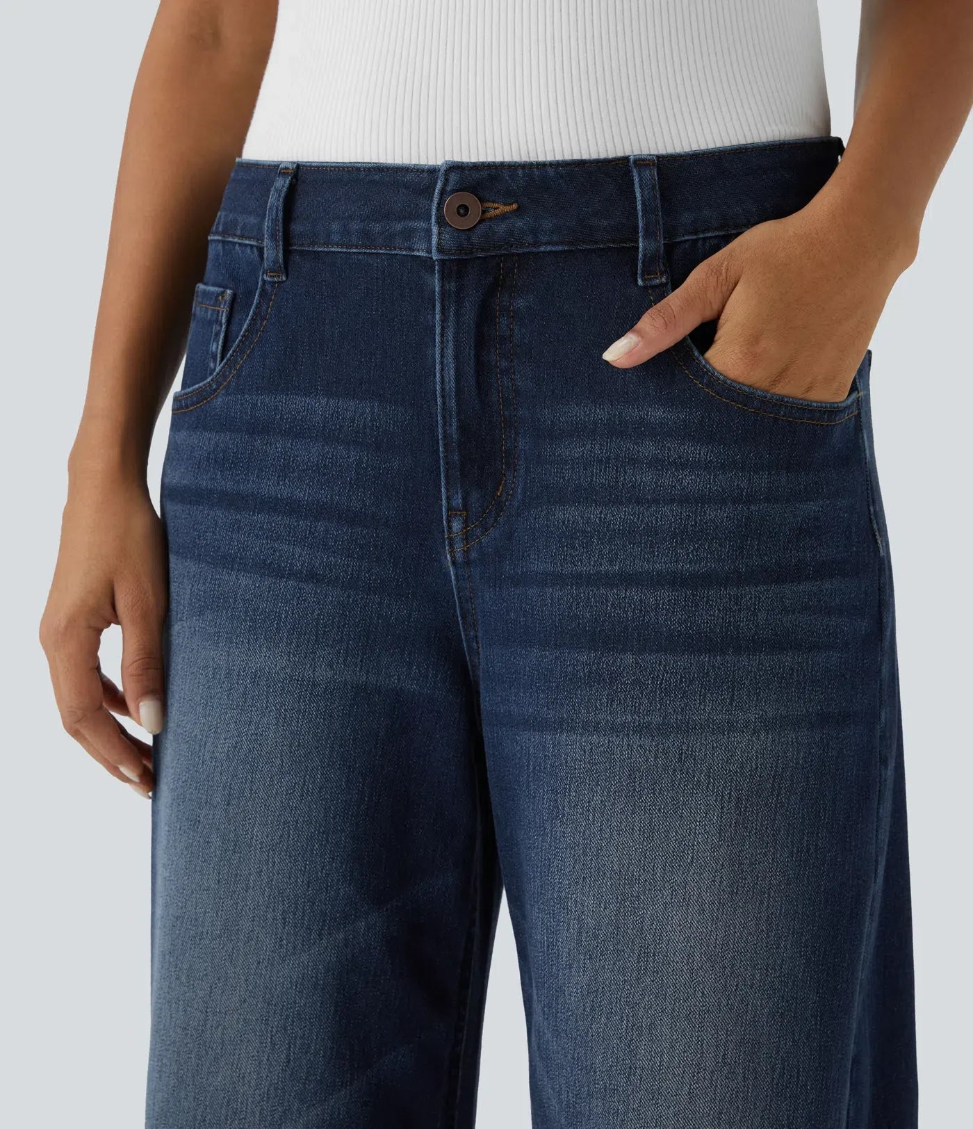 Linda | Comfortabele Jeans Met Handige Ritszakken &amp; Losvallende Elegante Pijpen