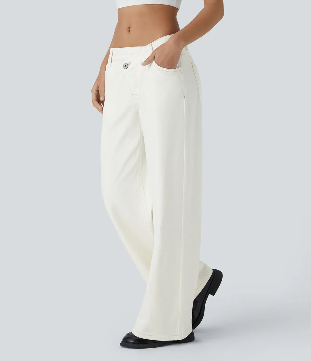 Sophia | Comfortabele Wide Leg Jeans Met Elegante Pasvorm &amp; Handige Ritszakken