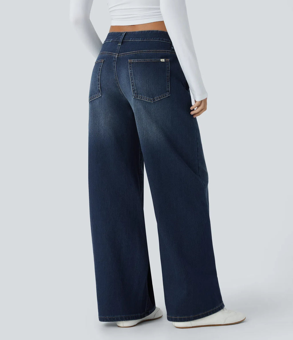 Sophia | Comfortabele Wide Leg Jeans Met Elegante Pasvorm &amp; Handige Ritszakken